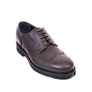 Giovanni Conti 983a Brown Leather Classic Lace-Up Dress Shoes